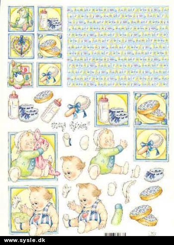2436 - 3D Baby, Dreng m. bagrund + 4K