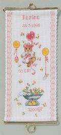 Klik her for at se flere billeder og f mere information om varen:  Oe 84262/ Pakke: Dåbsstreng Pige - Bamse m. baloon